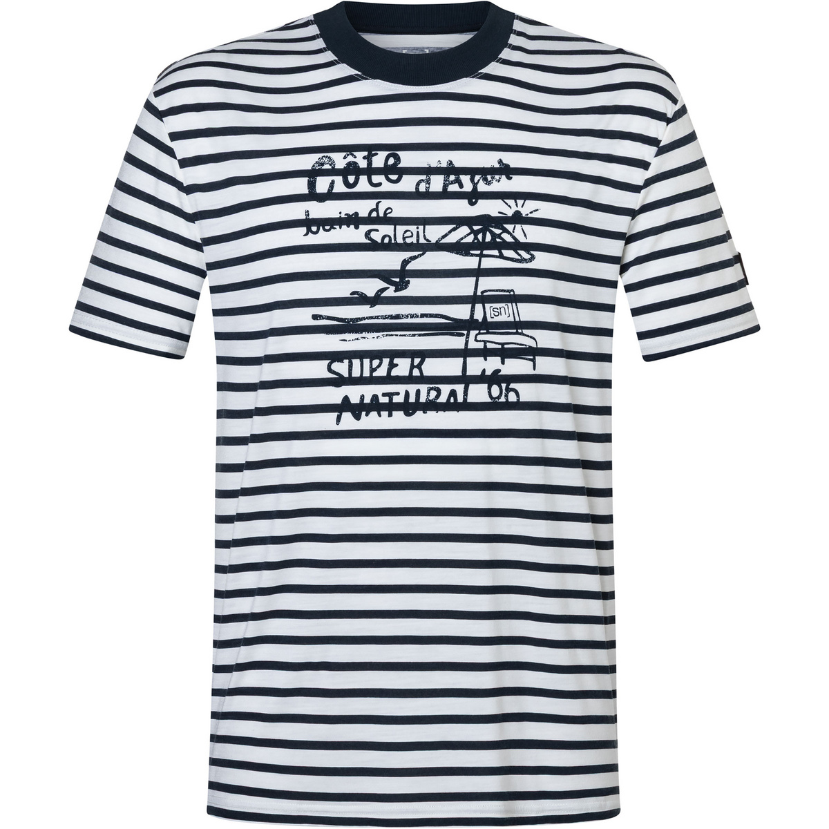 Image of Super.Natural Herren Stripe Cote D'azur Bio J T-Shirt