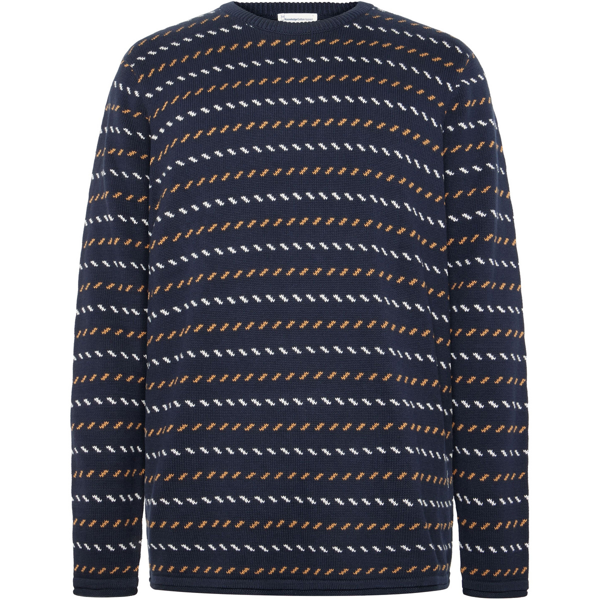 Image of KnowledgeCotton Apparel Uomo Pullover Jacquard Crew Neck Knit