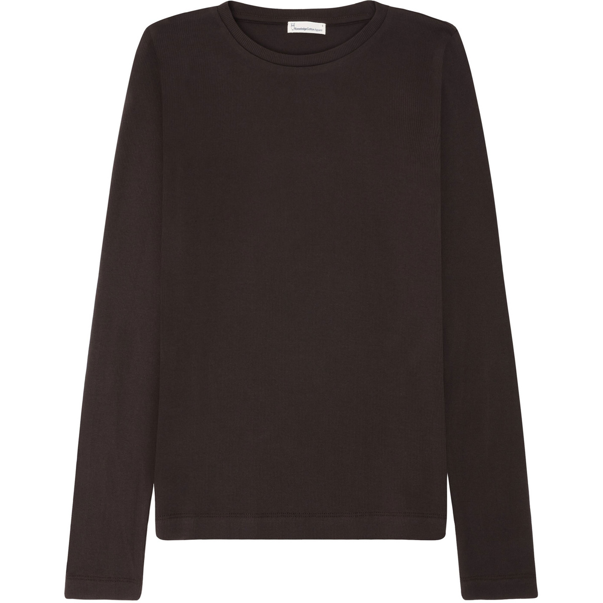 Image of KnowledgeCotton Apparel Damen Rib Scoop Neck Longsleeve