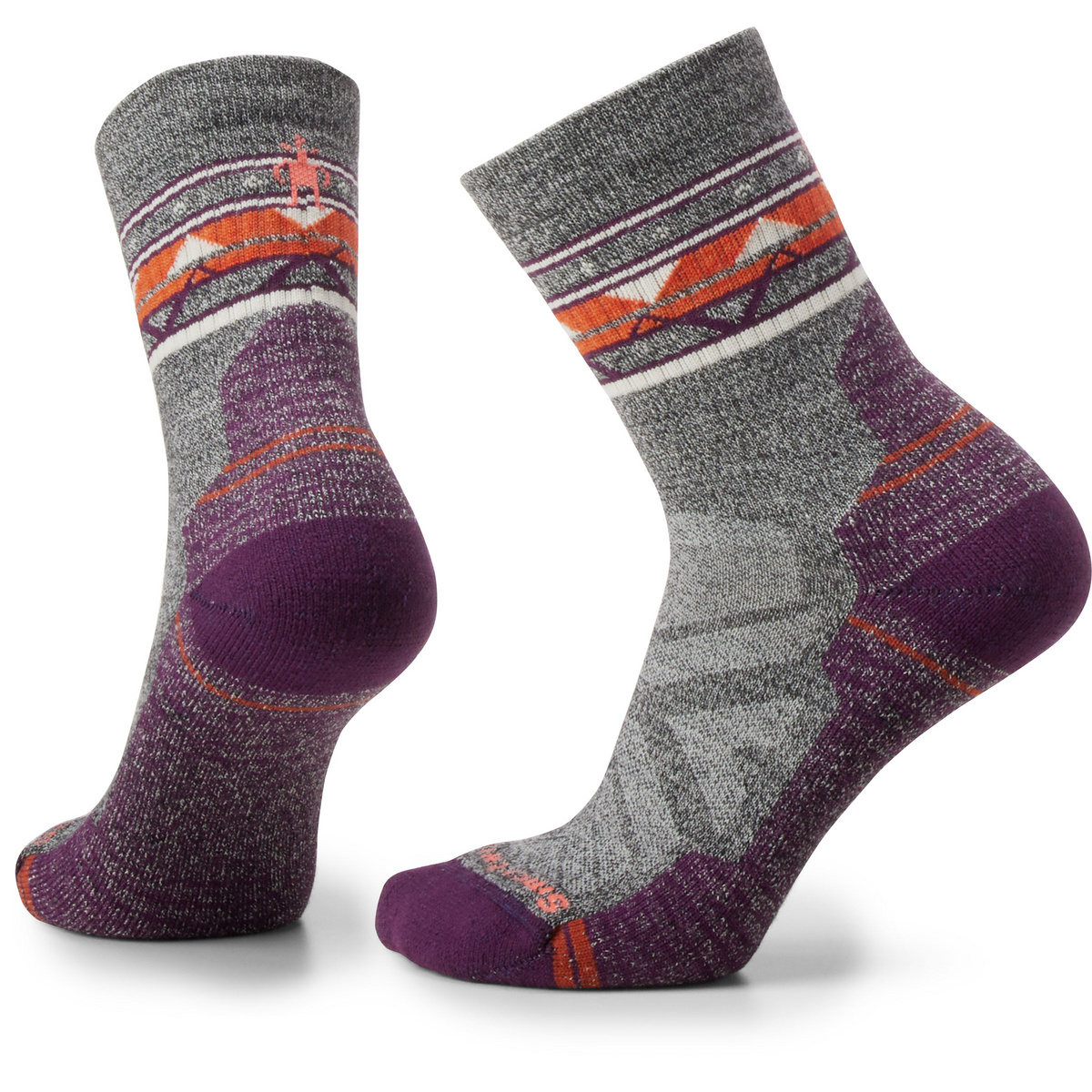 Smartwool Damen Hike Light Cushion Zig Zag Valley Socken (Größe 34 , grau)