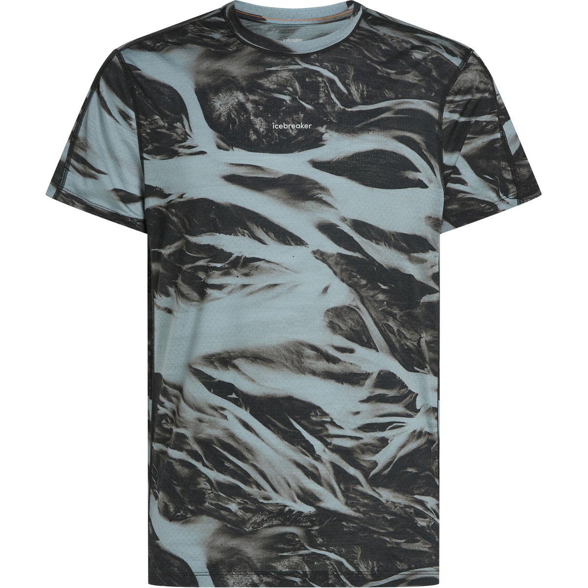 Icebreaker Herren 125 Cool-Lite Speed Motion AOP T-Shirt (Größe XXL, grau)