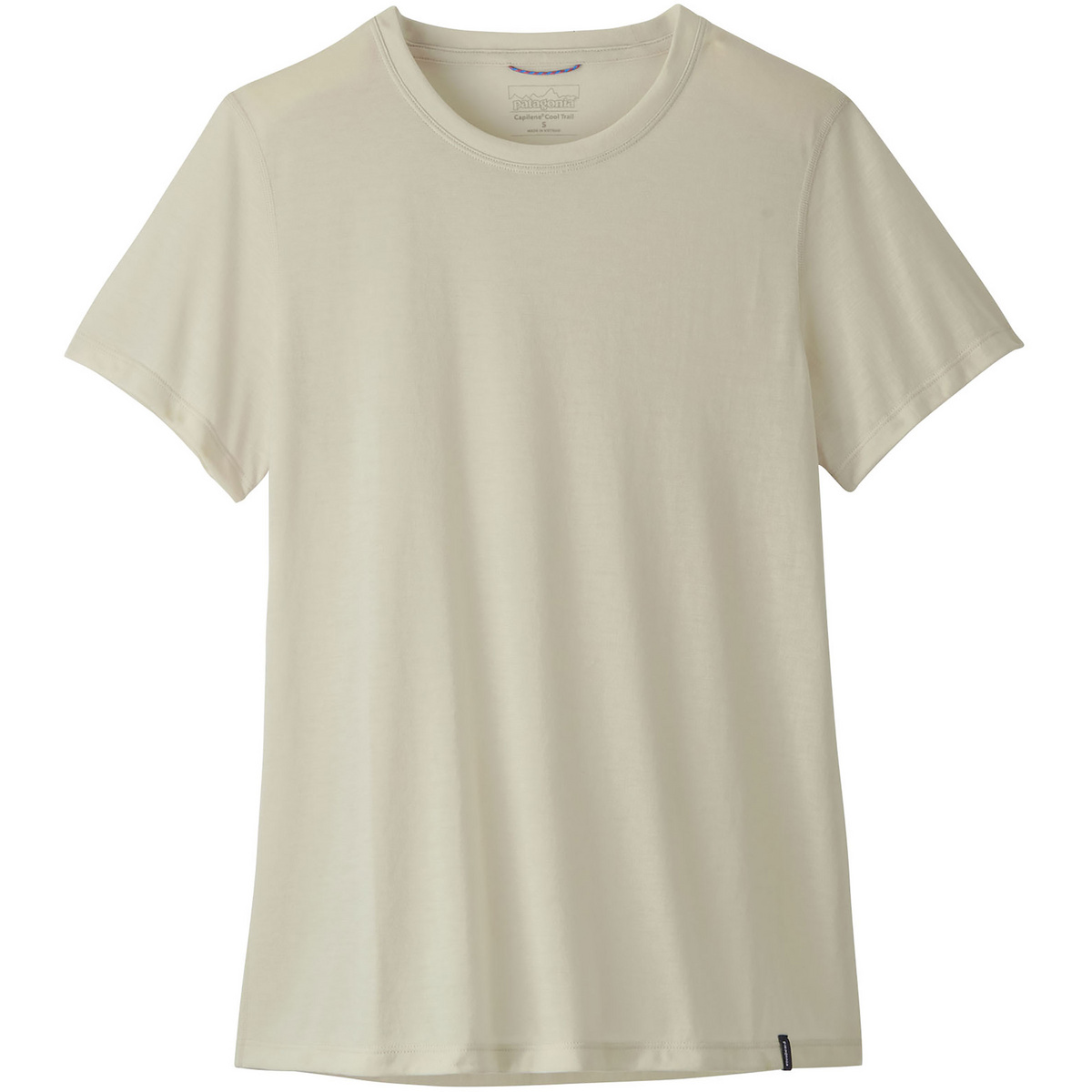 Patagonia Damen Cap Cool Trail T-Shirt (Größe L, beige)