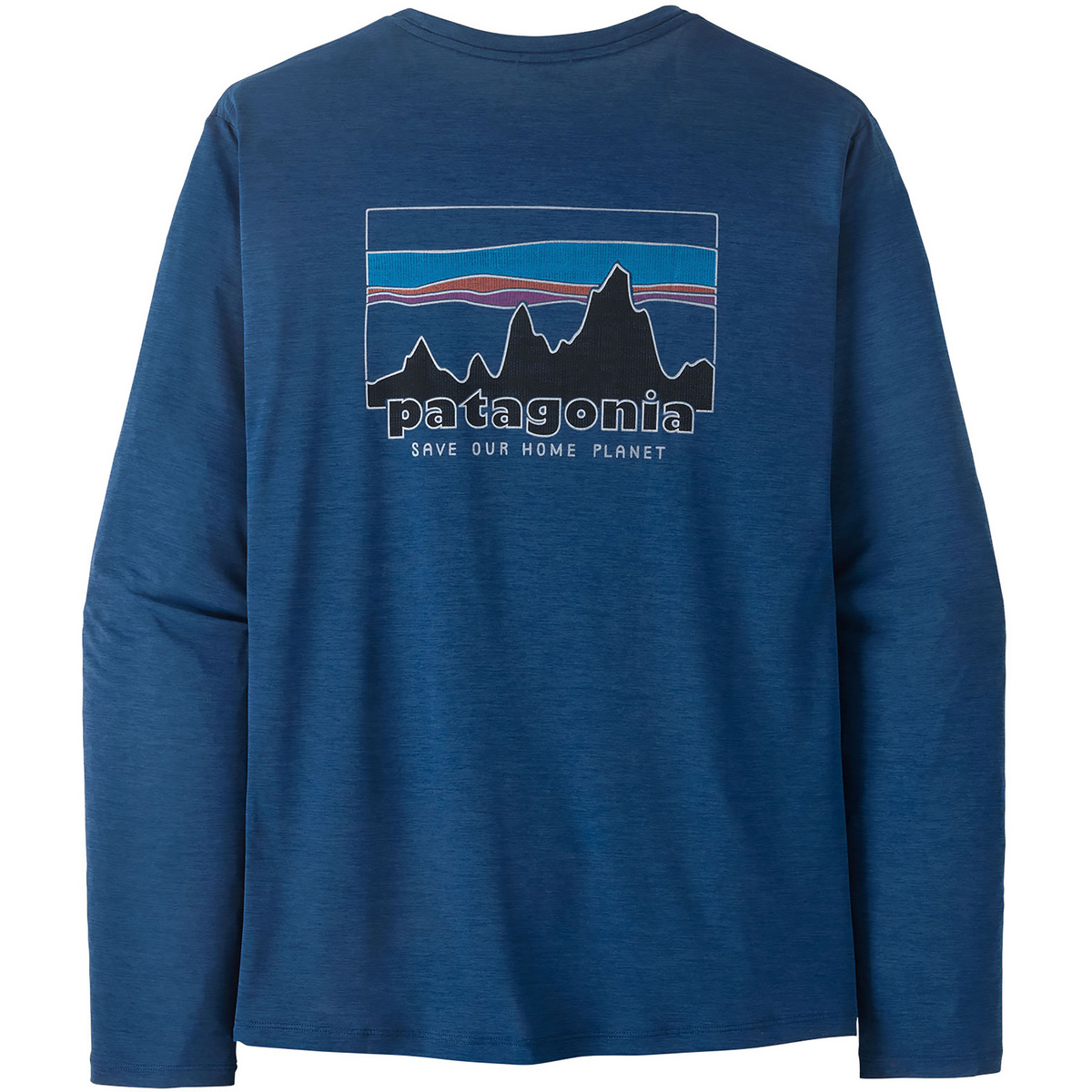 Patagonia Herren Cap Cool Daily 73 Skyline Longsleeve (Größe L, blau)