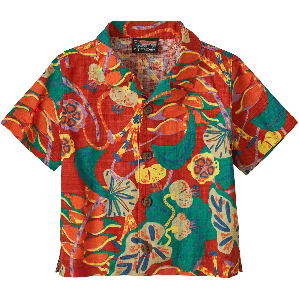 Patagonia Kinder Baby Tidal Threads Hemd (Größe 110, rot)
