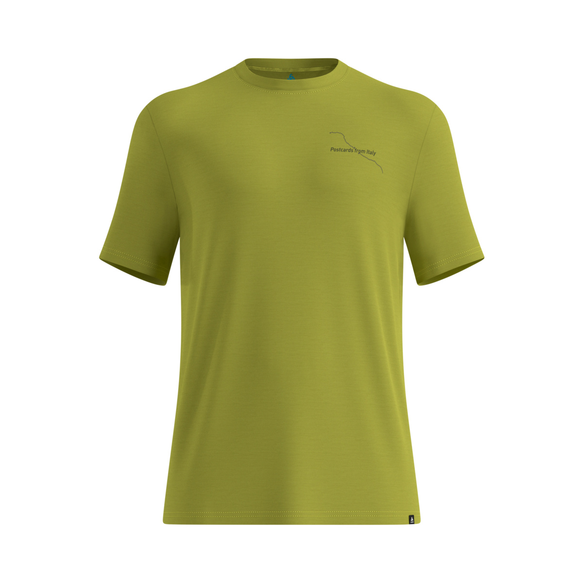 Odlo Herren Merino 160 Postcards T-Shirt (Größe S, oliv)