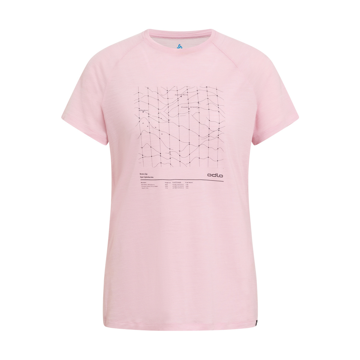 Odlo Damen Merino Tencel Hyper Map T-Shirt (Größe S, rosa)
