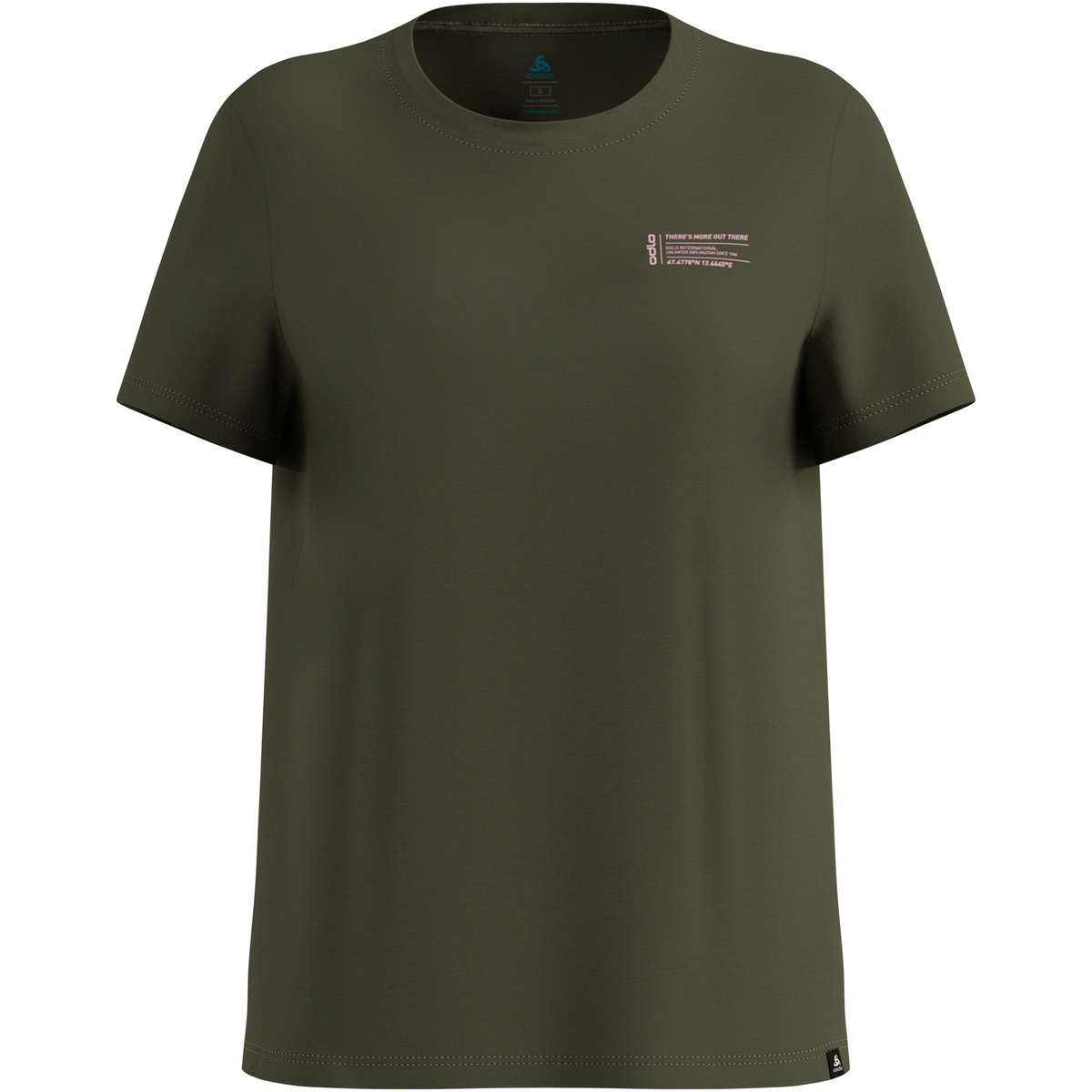 Odlo Damen Cotton Blend Unlimited T-Shirt (Größe S, oliv)