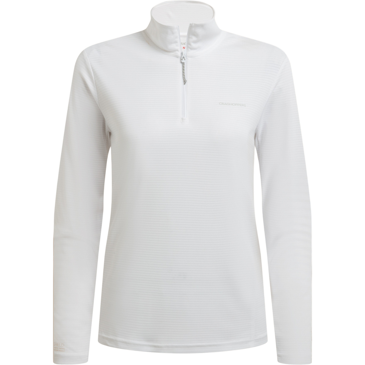Craghoppers Damen Nosilife Solarshield+ Half Zip Pullover (Größe XL, weiss)