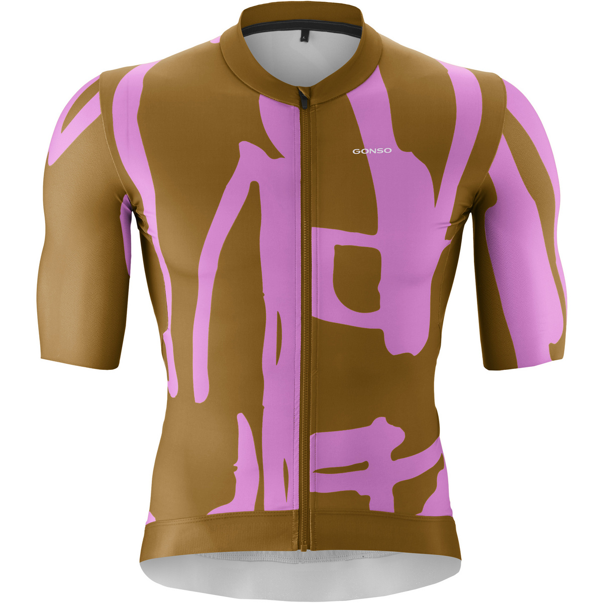 Gonso Herren Road Print Trikot (Größe XS, braun)