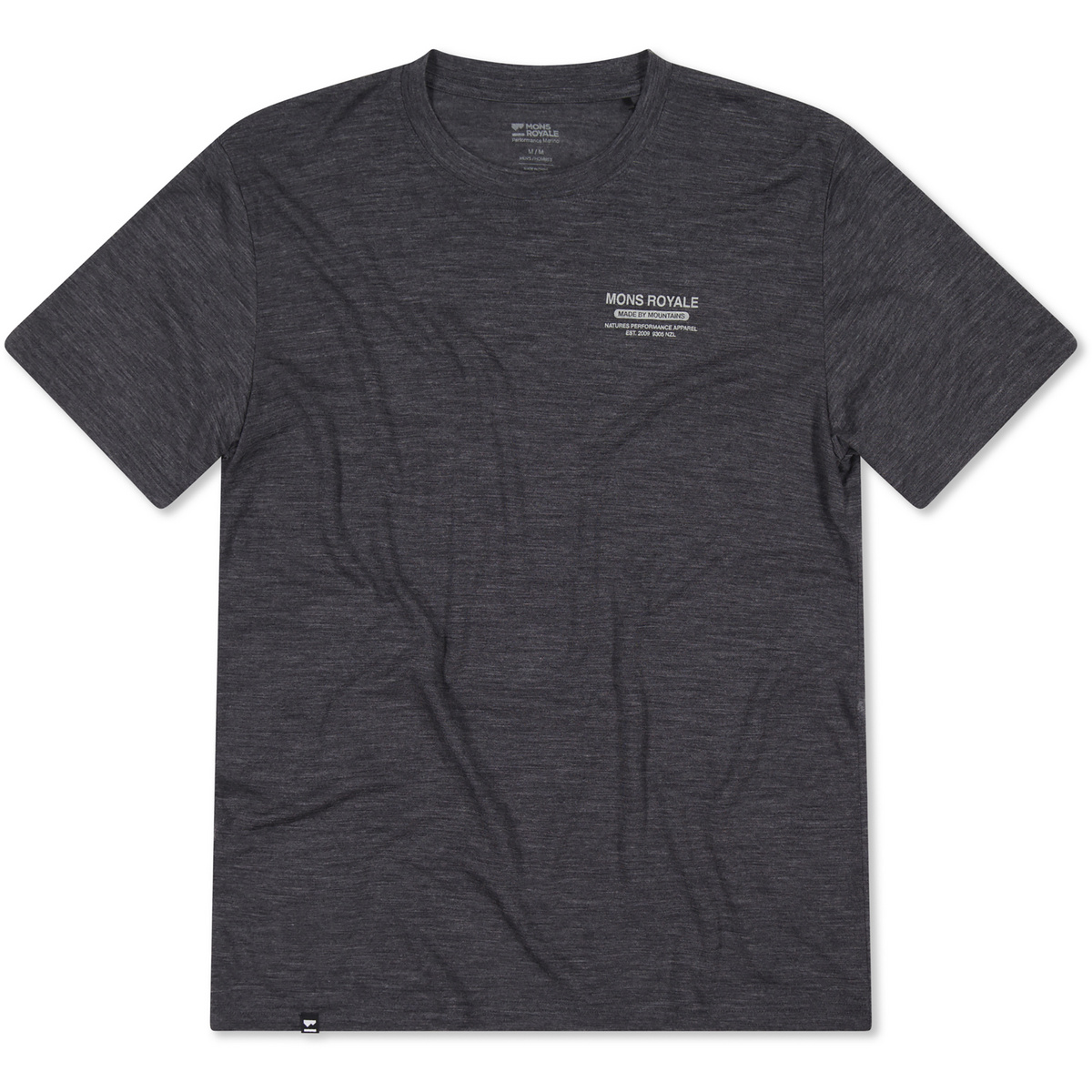 Mons Royale Herren Zephyr Merino Tencel T-Shirt (Größe XXL, grau)