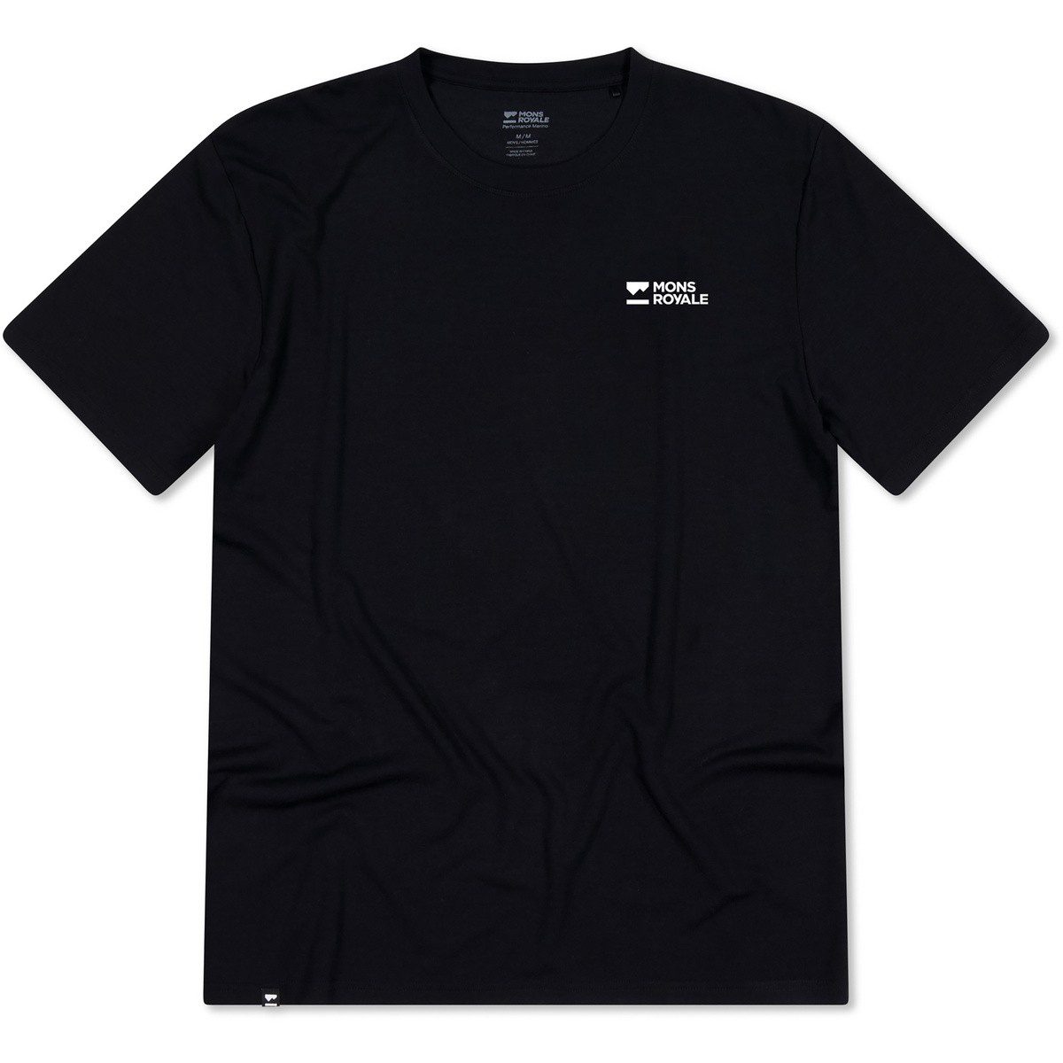 Mons Royale Herren Icon Merino T-Shirt (Größe M, schwarz)