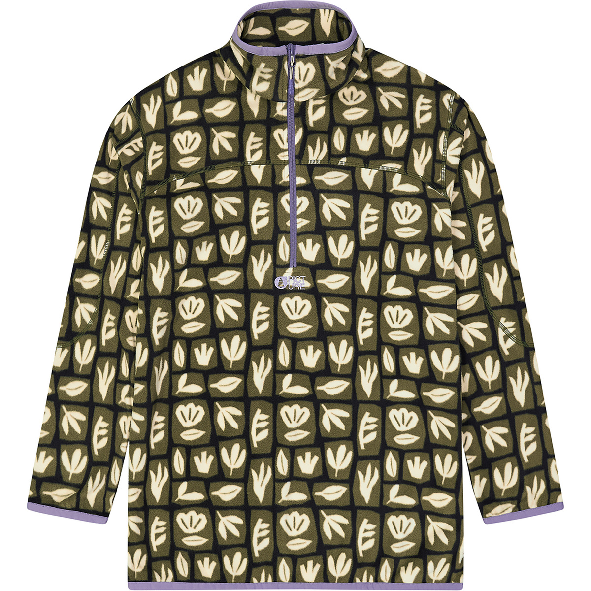 Image of Picture Uomo Pullover Inaria 1/4 Printed Fleece