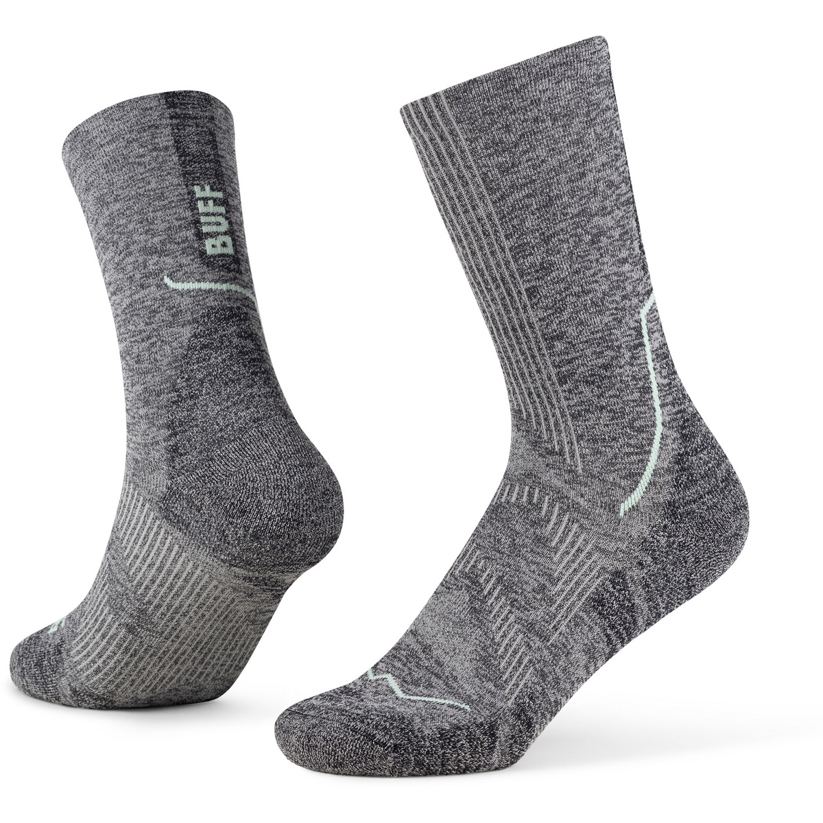 Buff Dryflx Crew Socken (Größe 36 , grau)