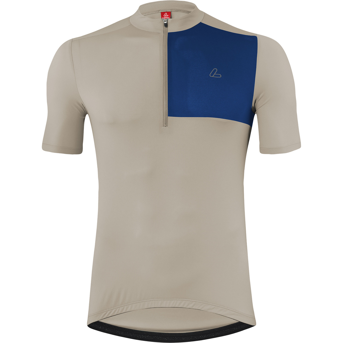 Löffler Herren Skys Block Mid Half Zip Trikot (Größe M, grau)