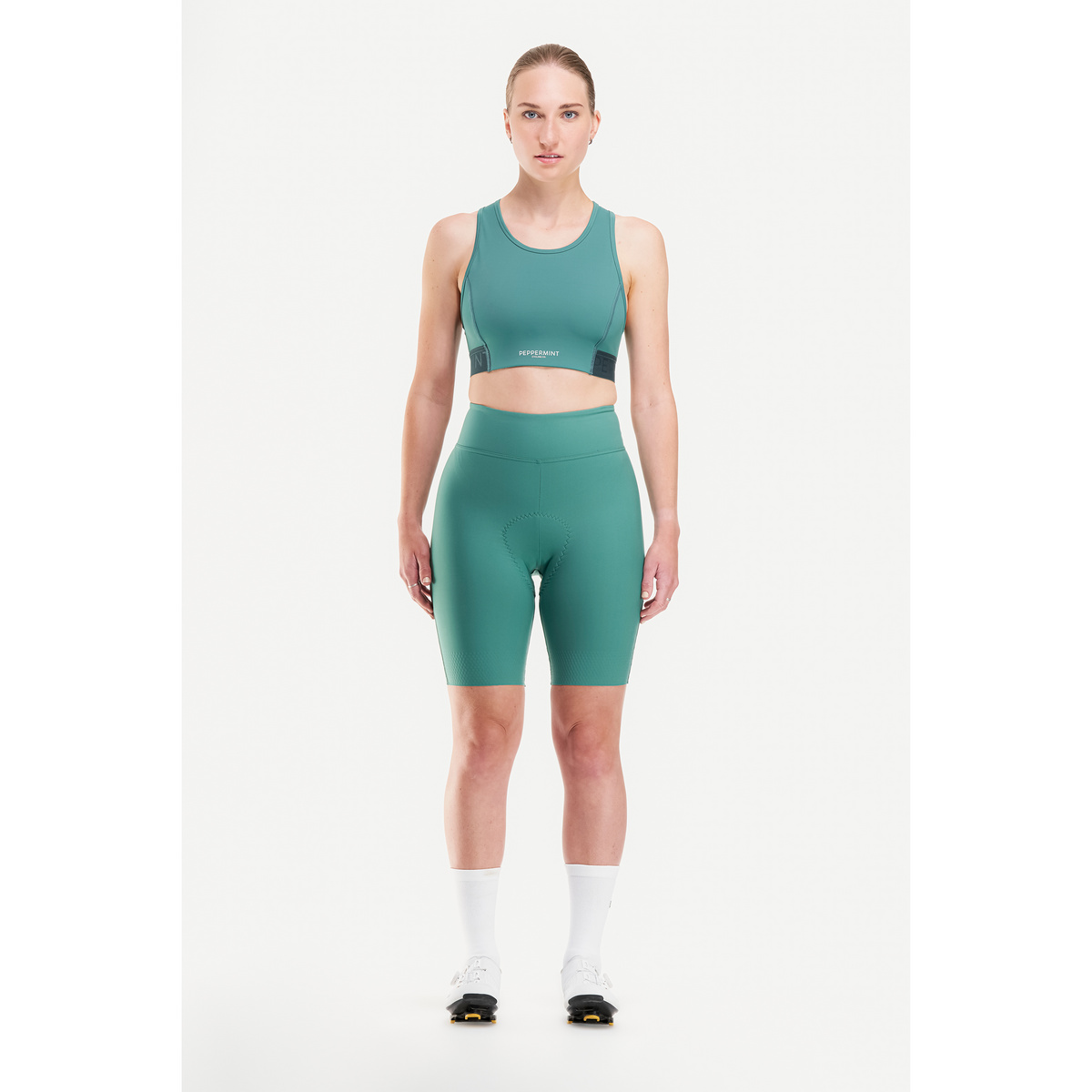 Peppermint Damen Signature Radhose kurz (Größe S, gruen)