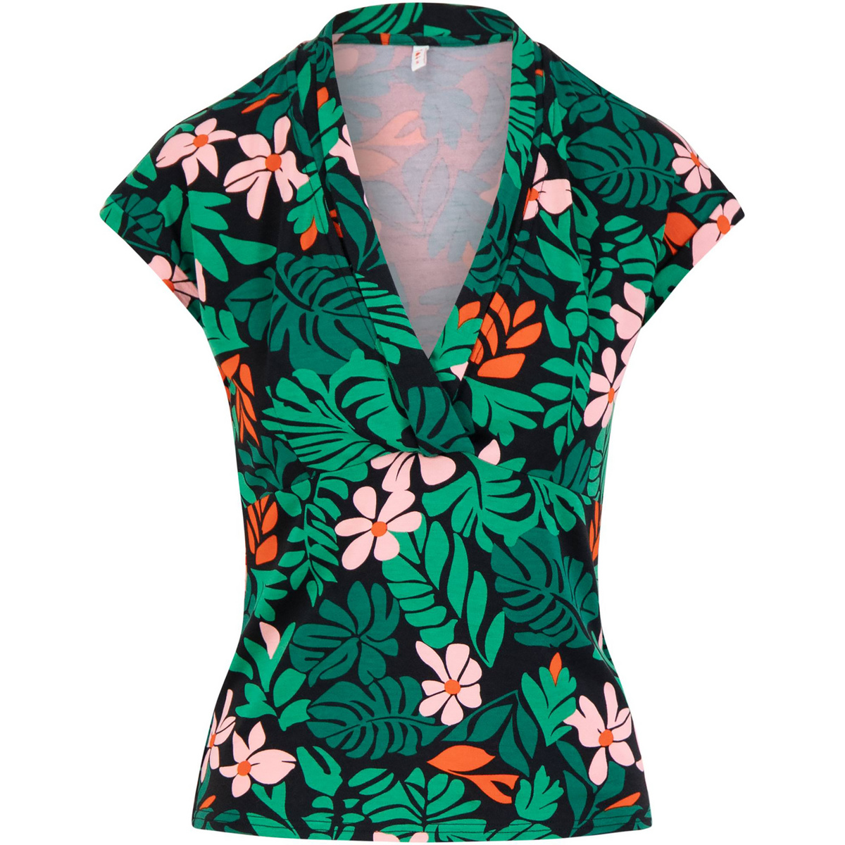 Blutsgeschwister Damen Mon Cher Cache-cœur T-Shirt (Größe S, gruen)