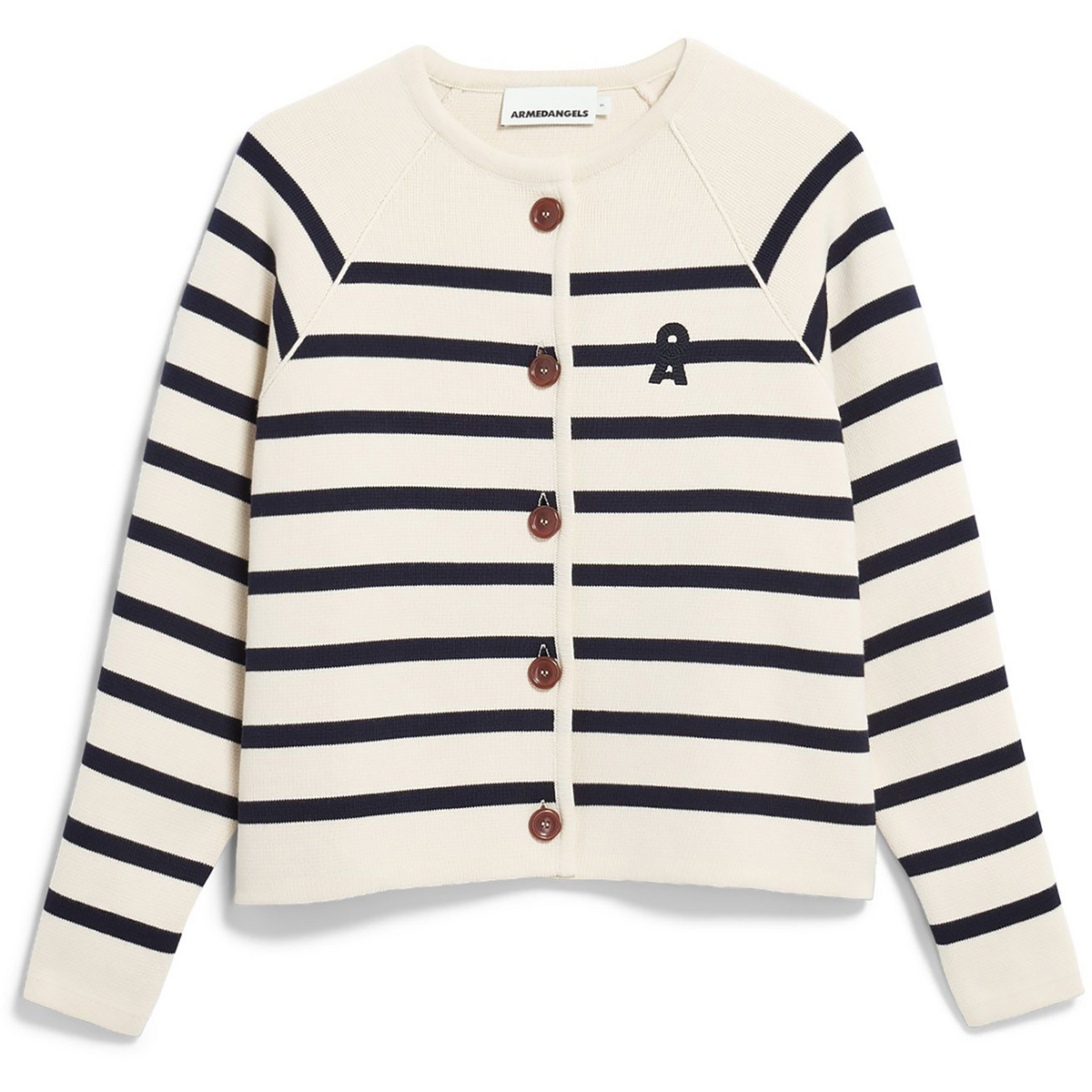 Image of Armedangels Donna Giacca Placed Stripe Knit