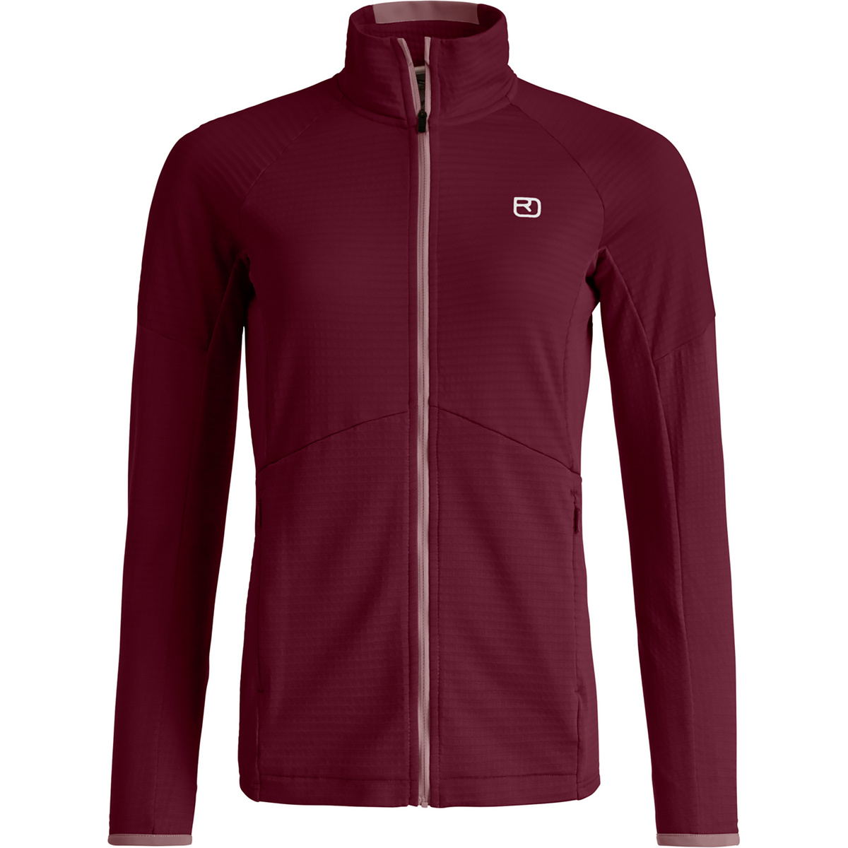 Ortovox Damen Fleece Light Grid Jacke (Größe S, rot)