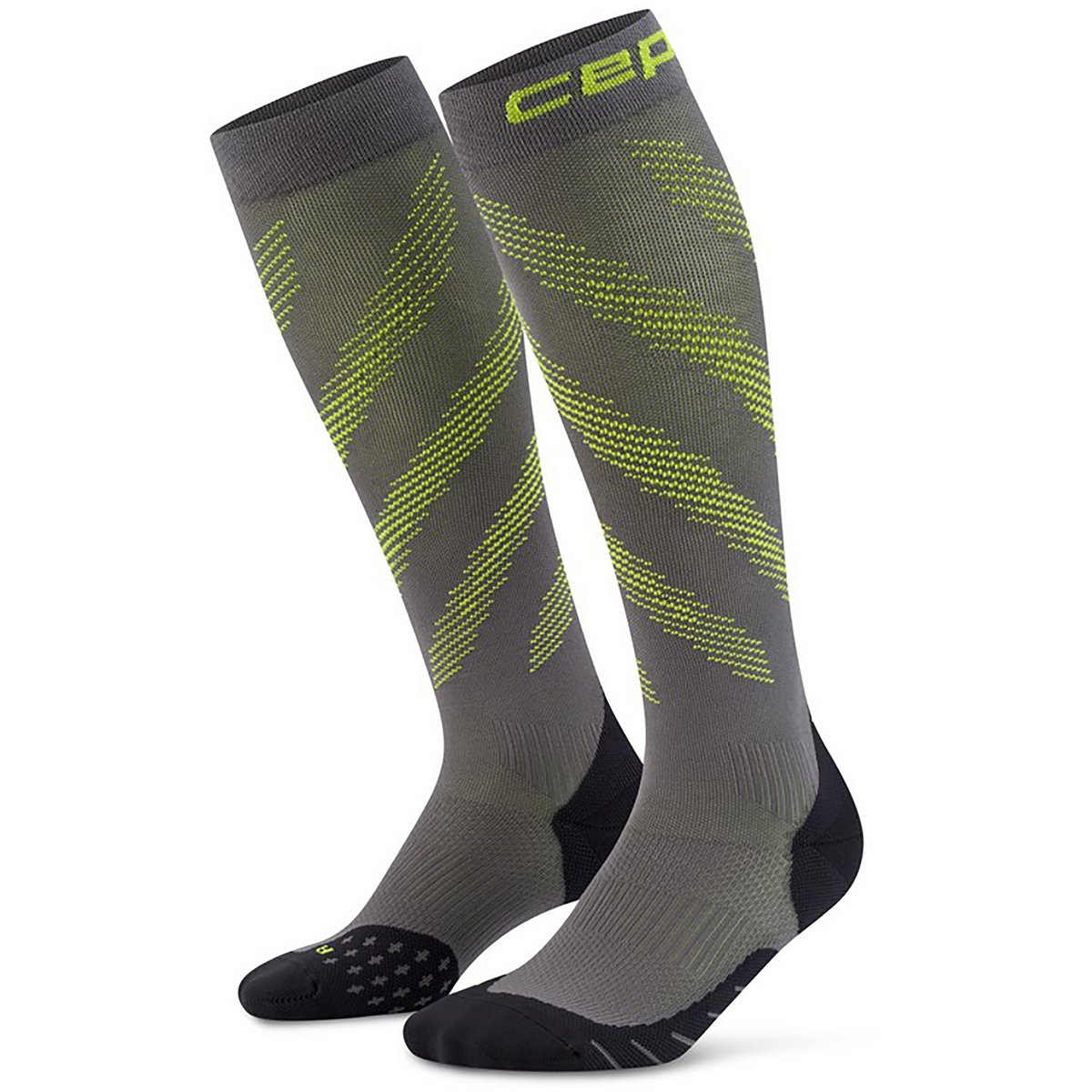 CEP Homme Chaussettes Run Edt. Elliptic (taille 39 , Olive)
