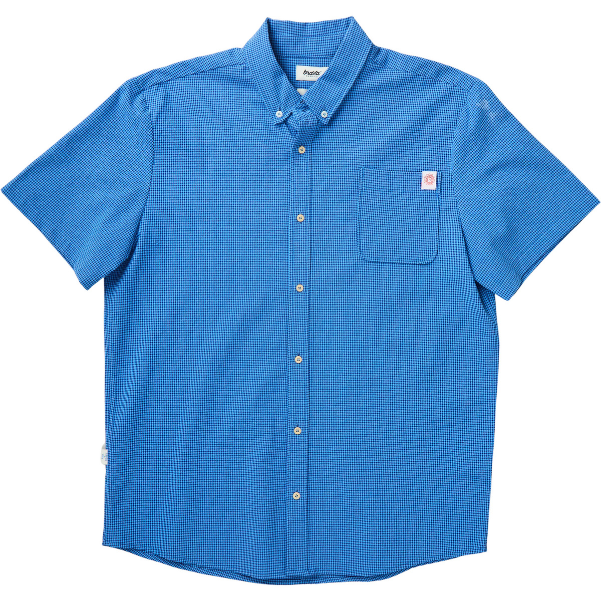 Image of Brava Fabrics Uomo Camicia Asis Percales Daisy Checks Boxy