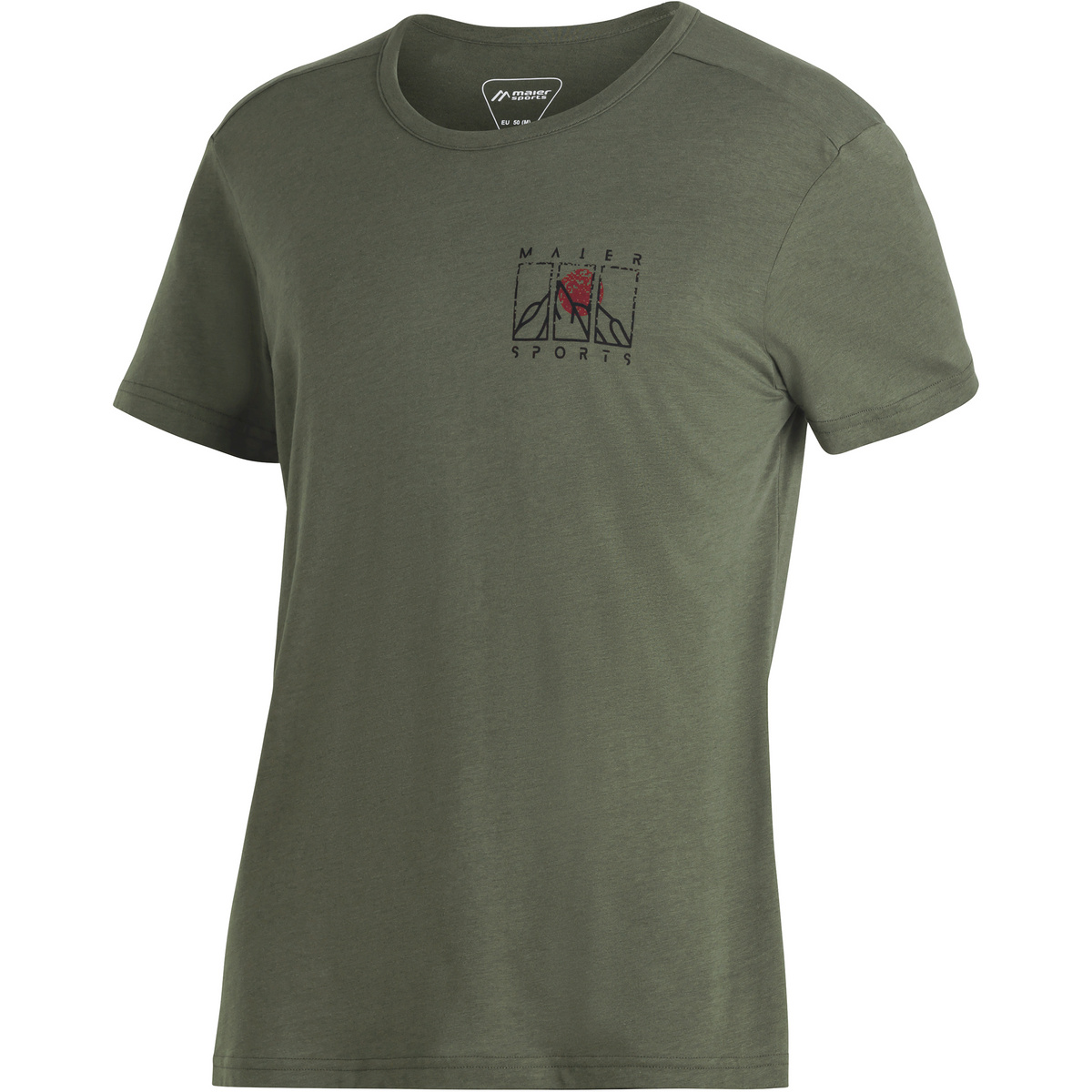 Maier Sports Herren Jorgen T-Shirt (Größe 3XL, oliv)