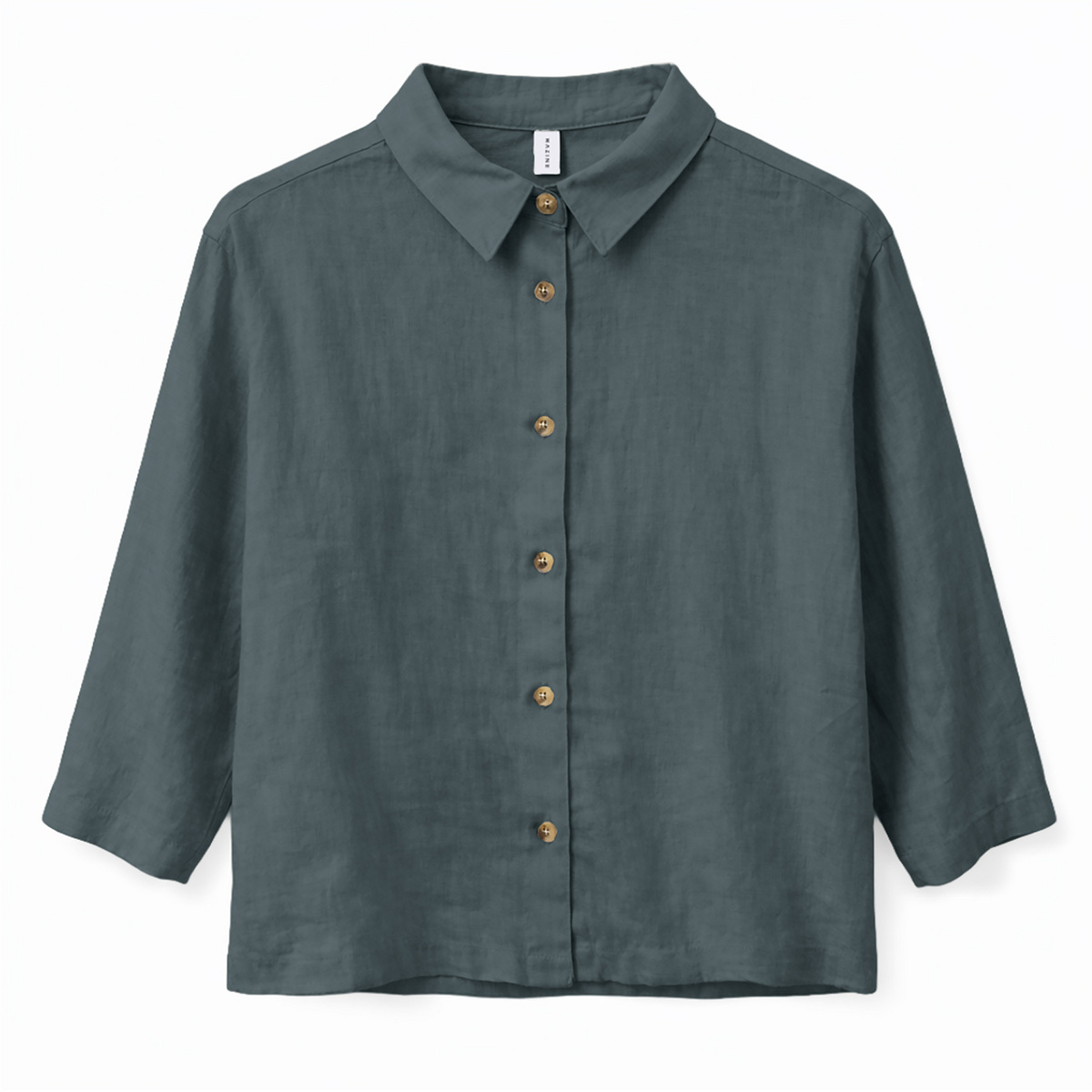Image of Mazine Damen 3/4 Sleeve Linen Bluse