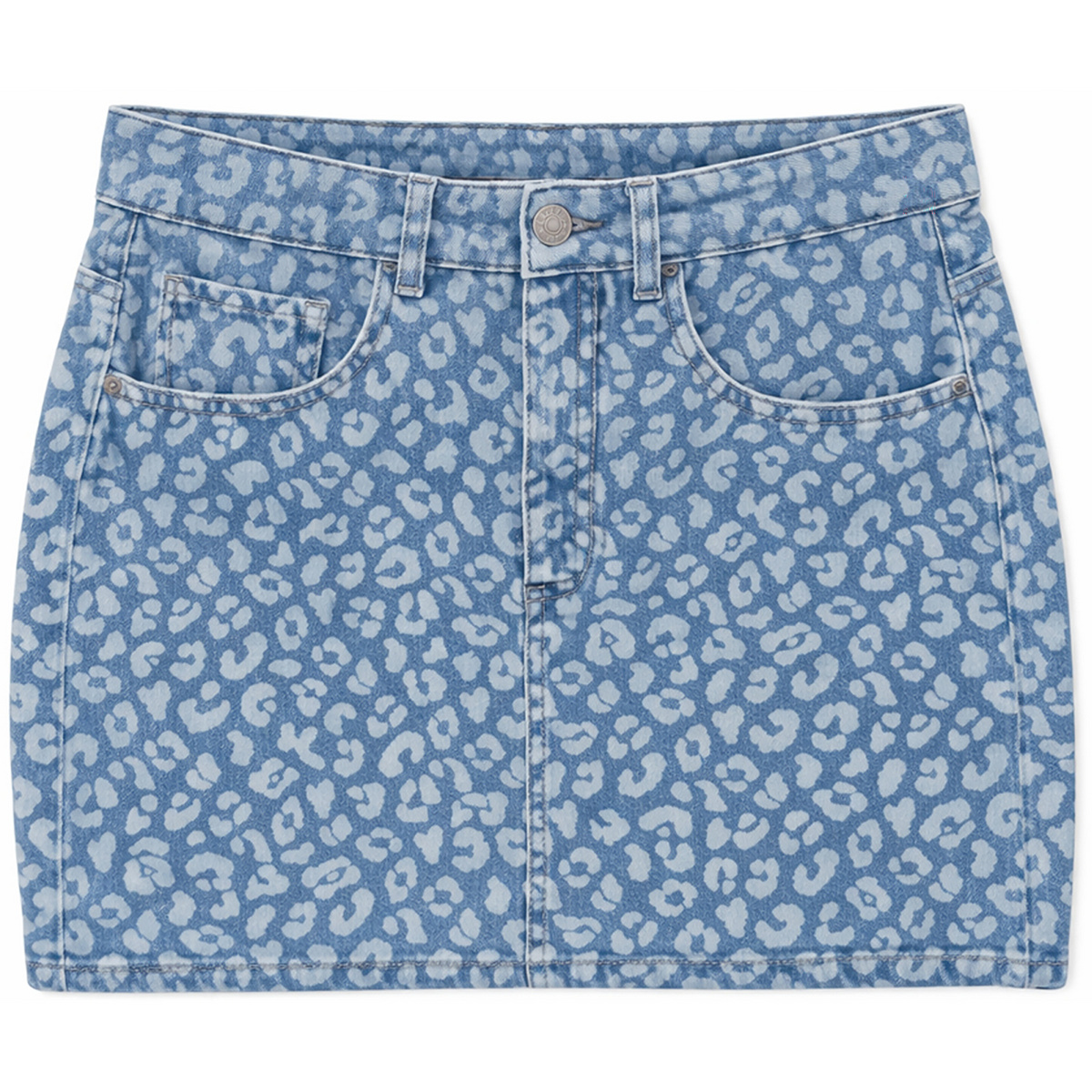 Image of Mazine Donna Gonna Printed Denim Mini