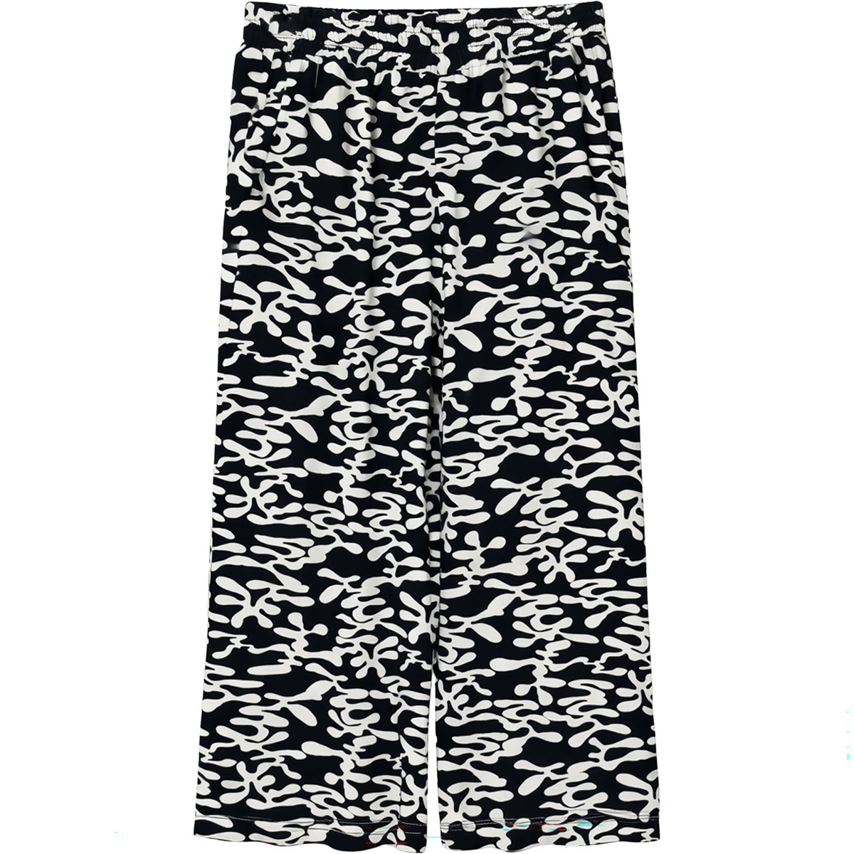 Image of Mazine Damen Printed Wide Leg Viscose Hose