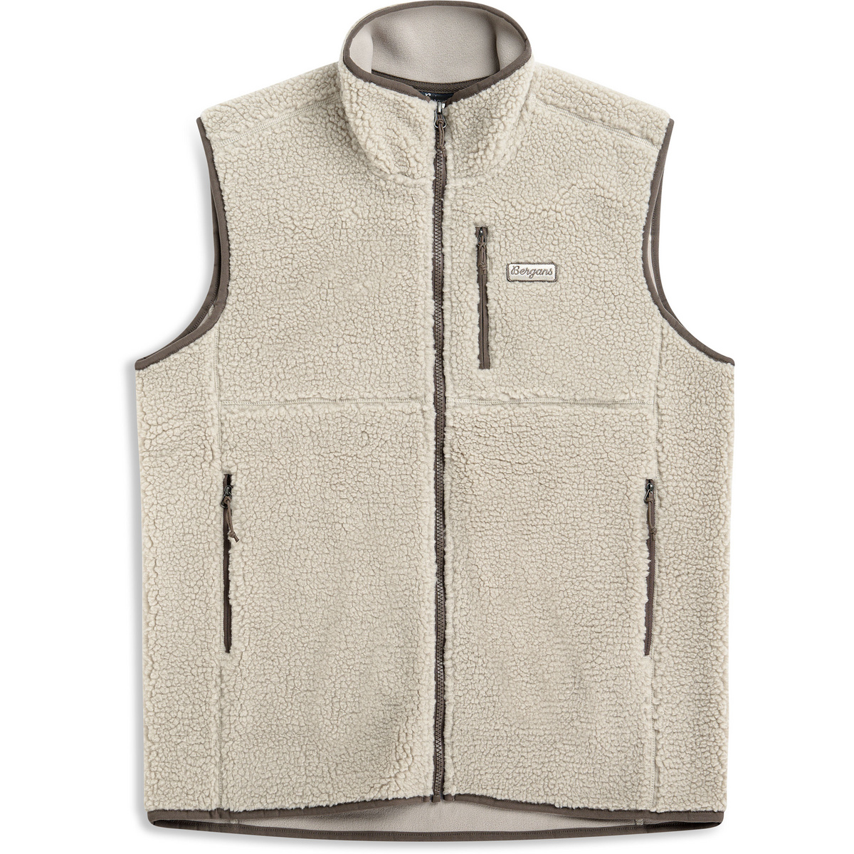 Bergans Herren Lunnan Pile Fleece Weste (Größe M, beige)