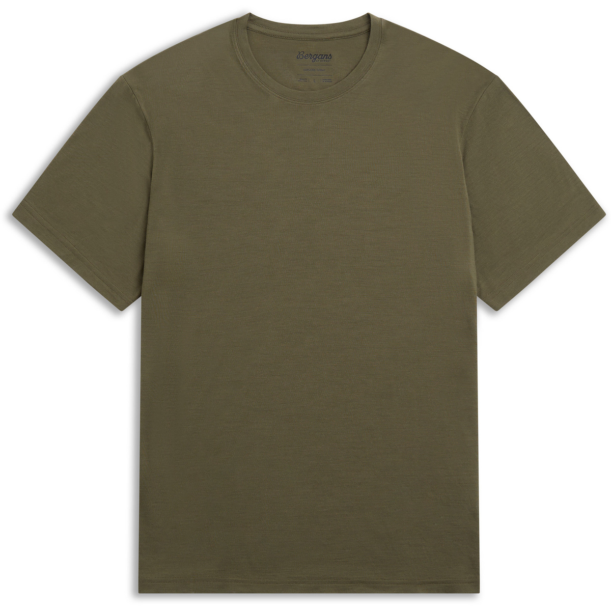 Bergans Herren Merino Light T-Shirt (Größe L, oliv)