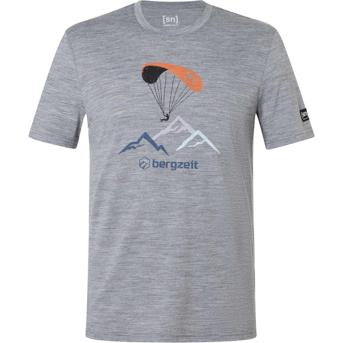 Super.Natural Herren Bergzeit Flyday T-Shirt (Größe S, grau)