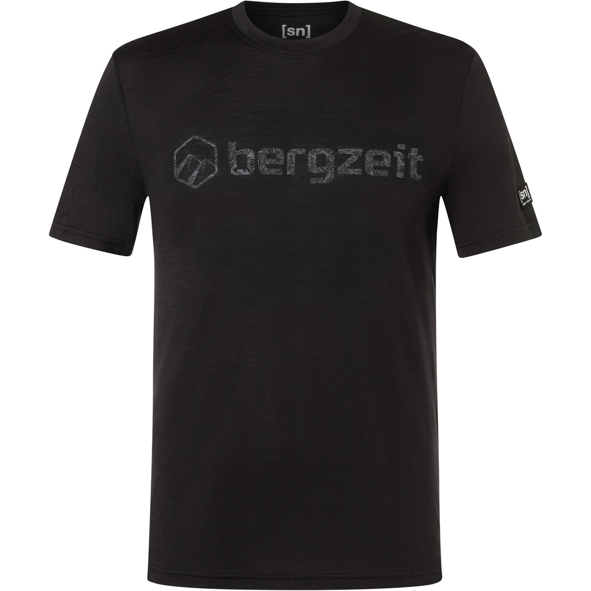 Super.Natural Herren Bergzeit Lines T-Shirt (Größe S, schwarz)