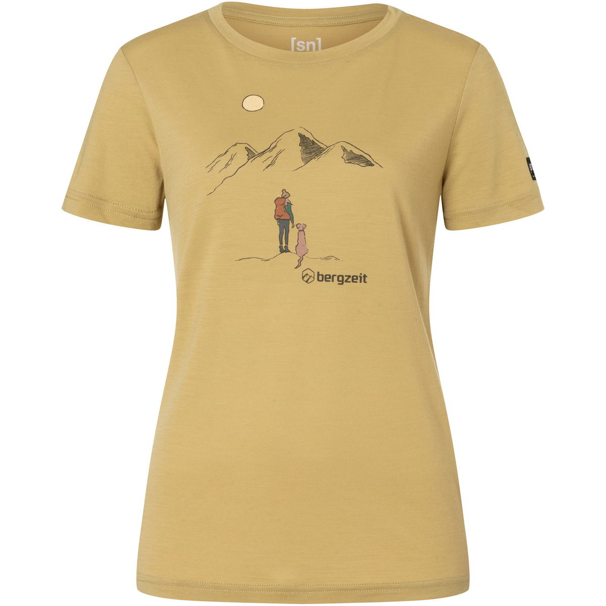 Super.Natural Damen Bergzeit Share The View T-Shirt (Größe L, beige)