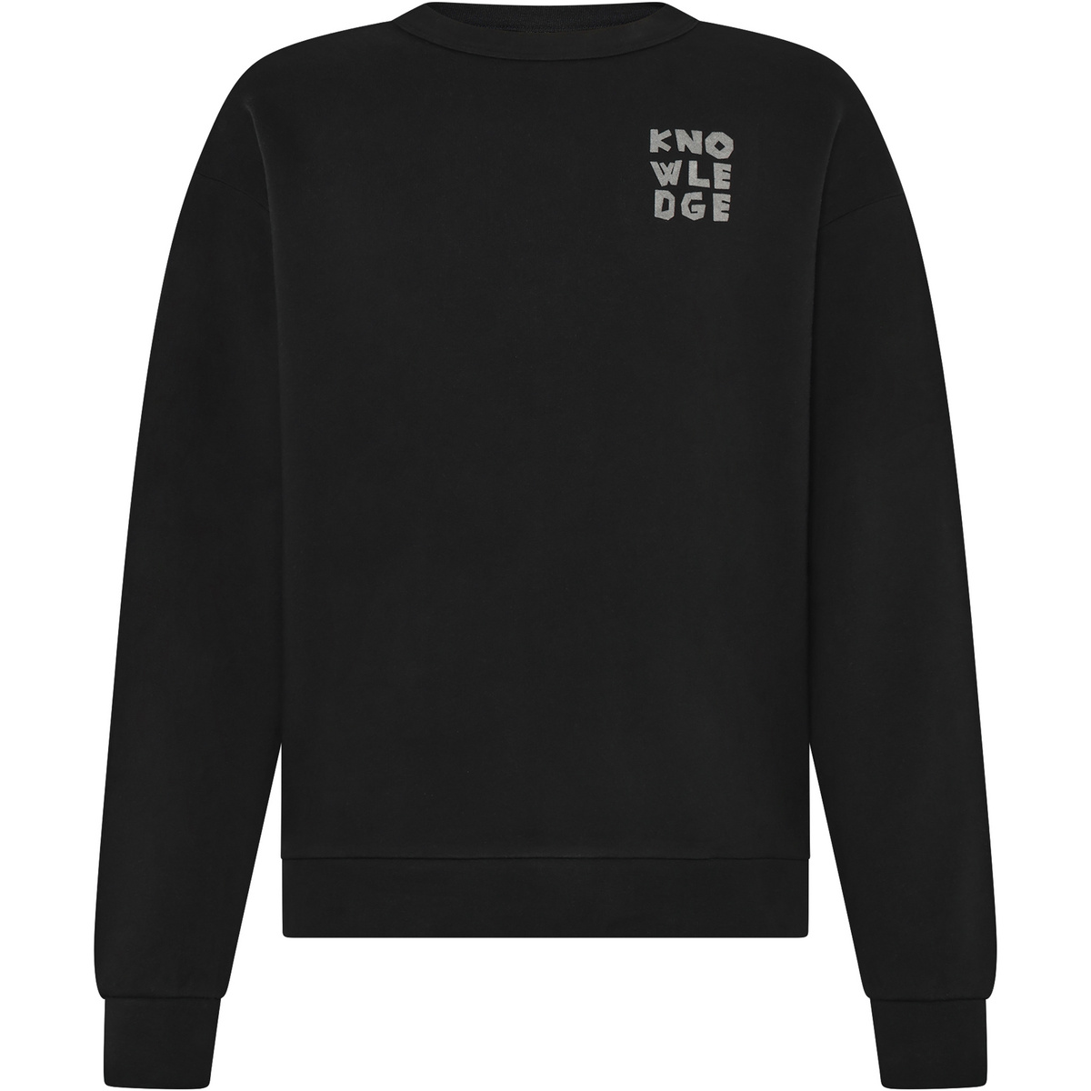 Image of KnowledgeCotton Apparel Herren Flock Print Crew Neck Pullover