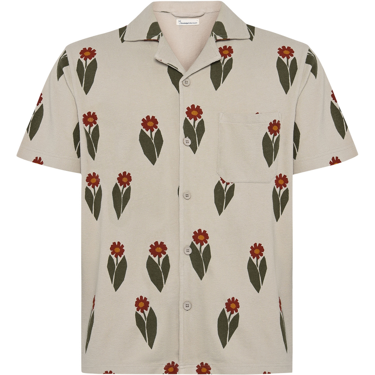 Image of KnowledgeCotton Apparel Herren Flower Bouclé Hemd