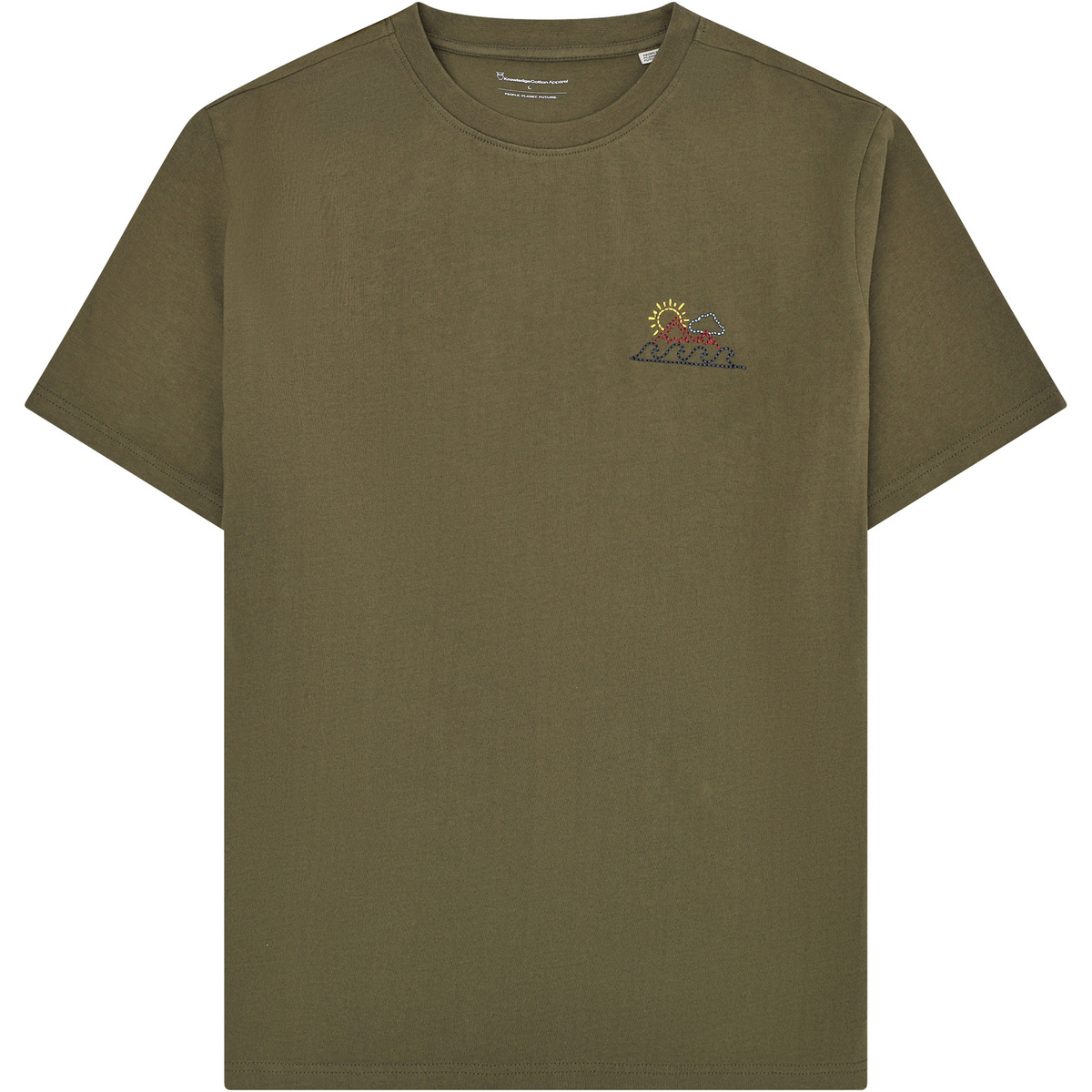 Image of KnowledgeCotton Apparel Herren Chest Print T-Shirt