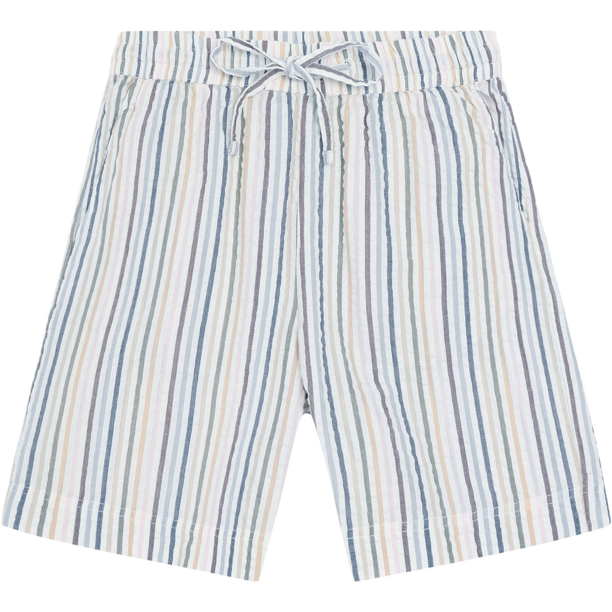 Image of KnowledgeCotton Apparel Donna Pantaloncini Posey Seersucker Stripe