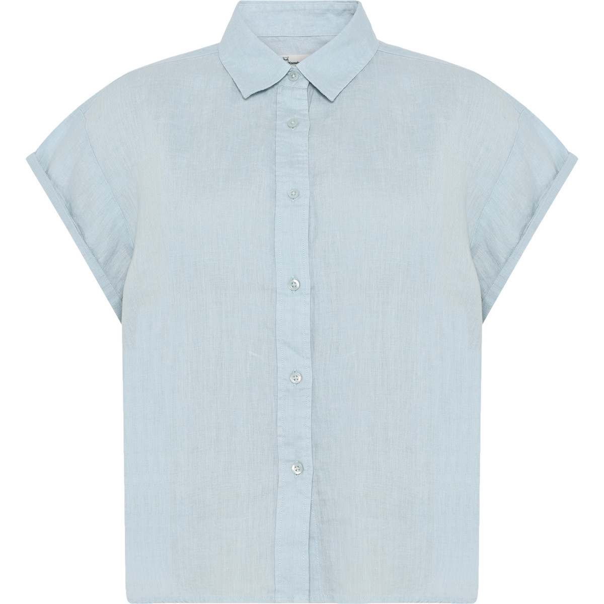 Image of KnowledgeCotton Apparel Damen Aster Fold Up Linen Bluse