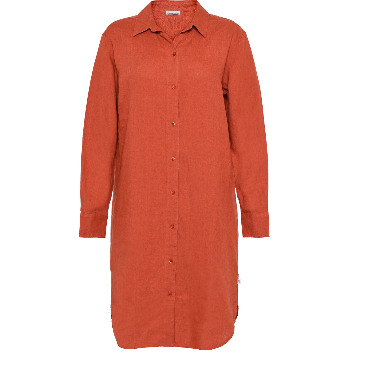 KnowledgeCotton Apparel Damen Linen Kleid (Größe S, rot)