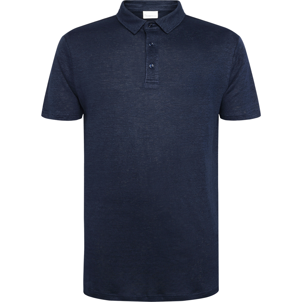 KnowledgeCotton Apparel Herren Linen Polo T-Shirt (Größe M, blau)