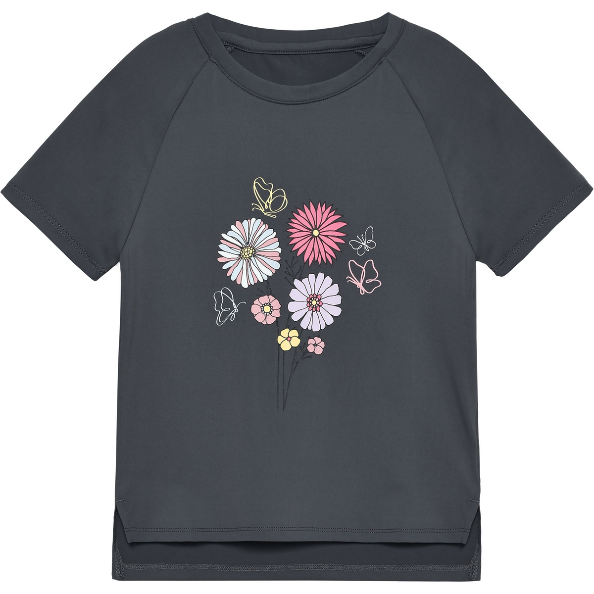 Color Kids Kinder Print T-Shirt (Größe 122, grau)