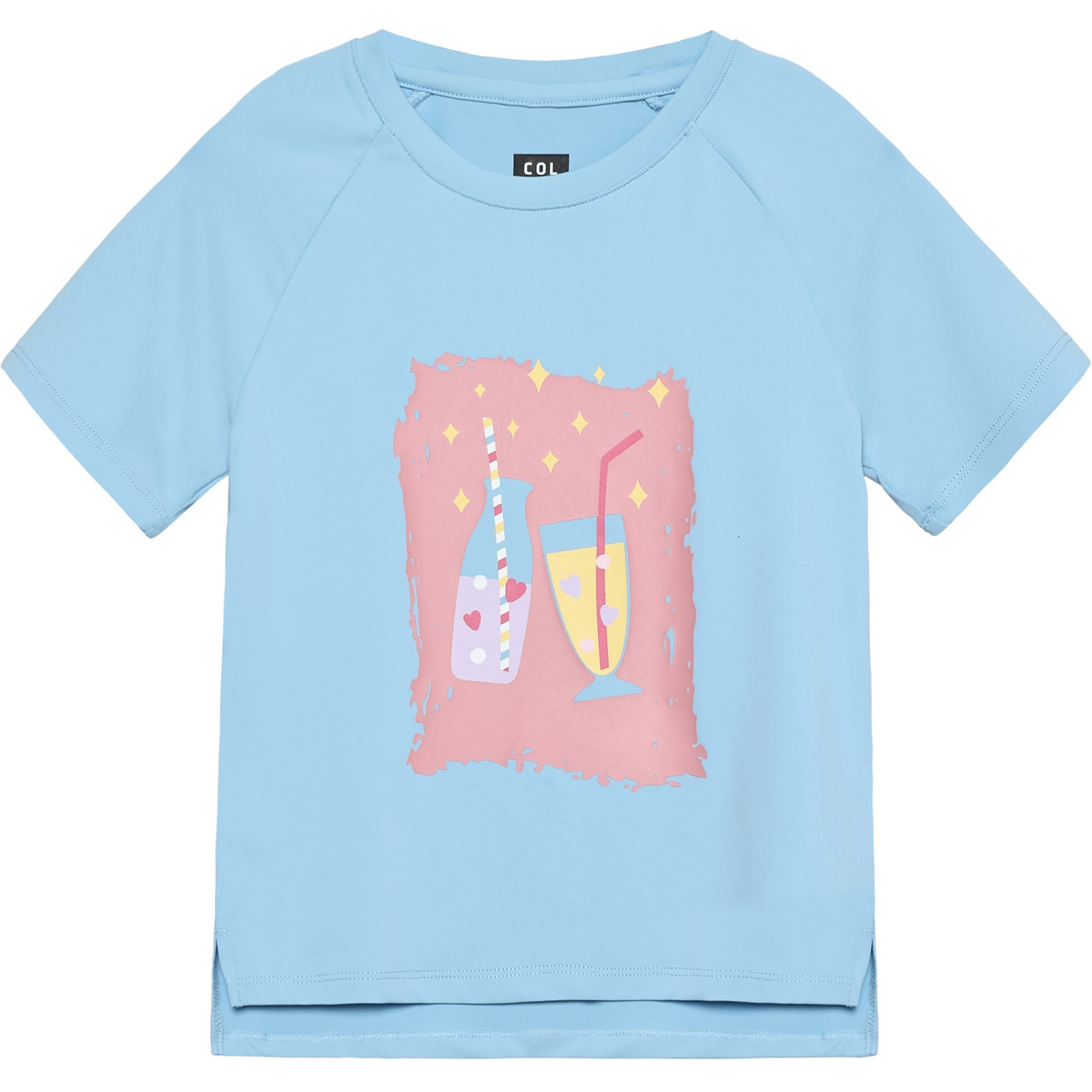 Color Kids Kinder Print T-Shirt (Größe 128, blau)