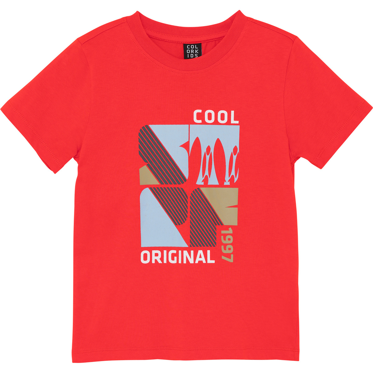 Color Kids Kinder Print T-Shirt (Größe 122, rot)