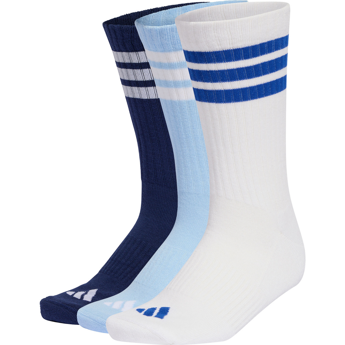 adidas 3 Stripes Crew 3er Pack Socken (Größe 49 , mehrfarbig)