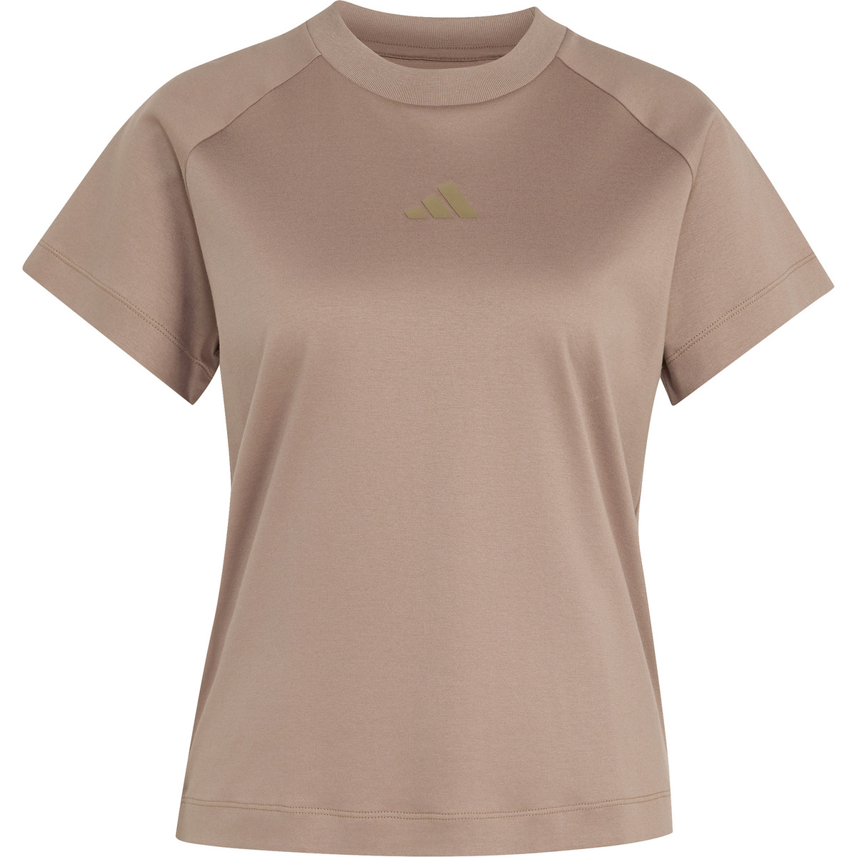 adidas Damen Soft Lux T-Shirt (Größe M, beige)
