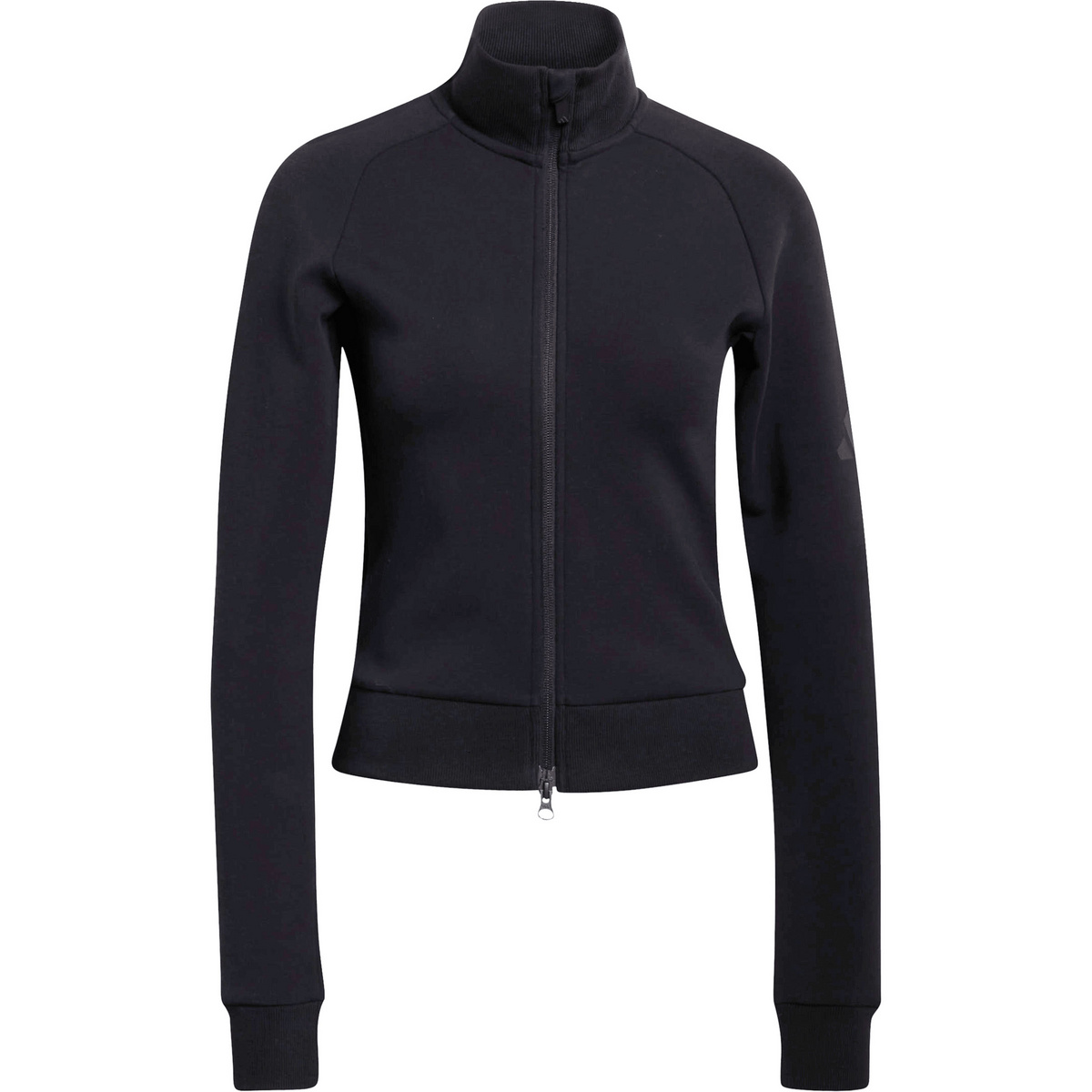 adidas Damen Soft Lux Slim Track Jacke (Größe L, schwarz)