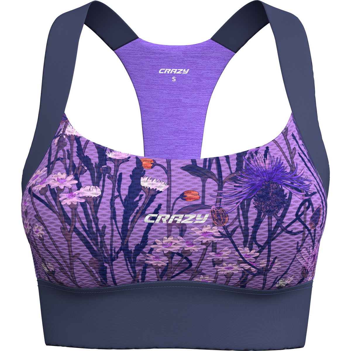 Crazy Damen Lightning Sport BH (Größe M, lila)