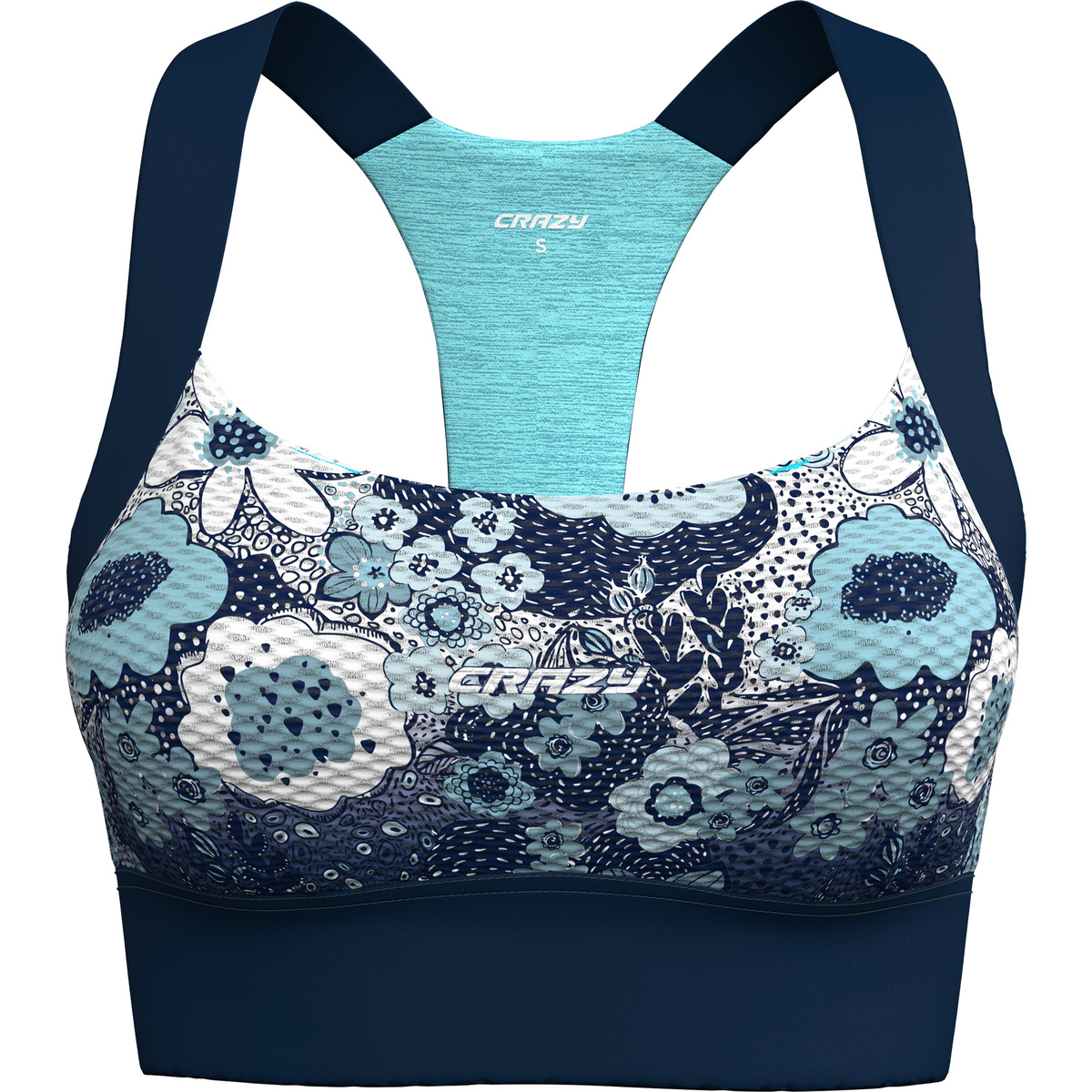 Crazy Damen Lightning Sport BH (Größe M, blau)