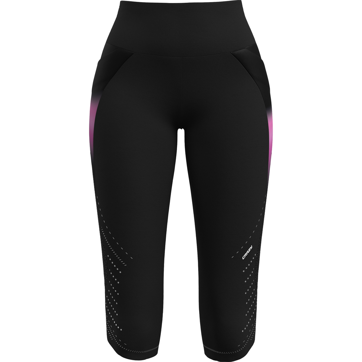 Crazy Damen Pressure 3/4 Tights (Größe S, schwarz)