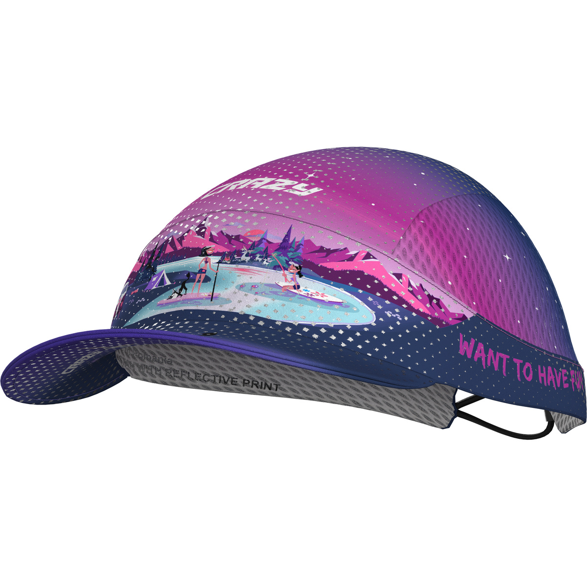 Crazy Pacman Run Cap (Größe ONE SIZE, lila)